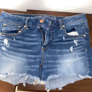 AE Dream Midi dream denim shorts size 14